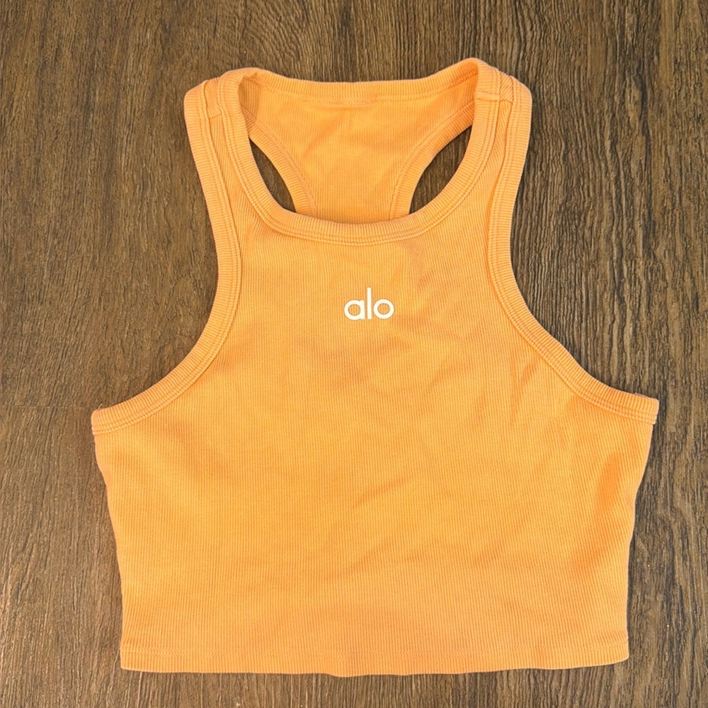 ALO PEACH/ORANGE CROP TANK XS!!